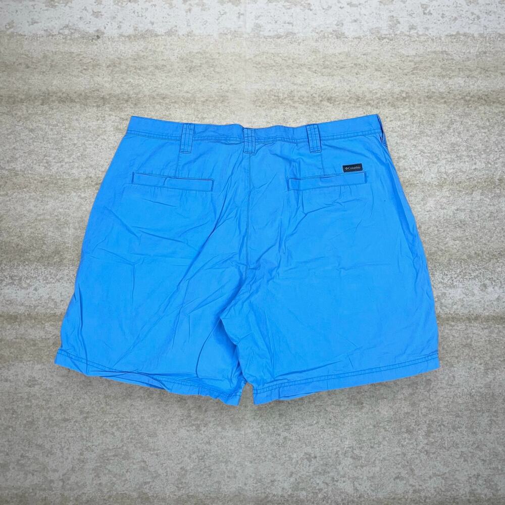 Vintage Y2K Columbia Shorts 38x8 Blue Hiking 8" Inseam